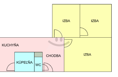 3-room flat for sale, Sídlisko IV, Komárno