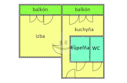 1-room apartment with a large balcony / 45 m2 / - Kysucké Nové Mesto